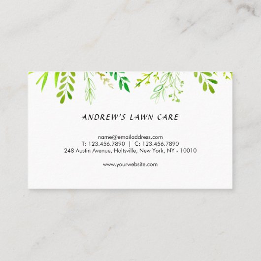 モダン芝気に造園 ロイヤリティカード (裏面)