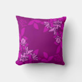 モダン花と葉オーナメント クッション (正面)