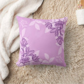 モダン花と葉オーナメント クッション (ブランケット)