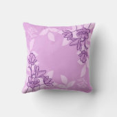 モダン花と葉オーナメント クッション (裏面)