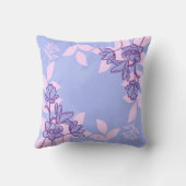 モダン花と葉オーナメント クッション (裏面)