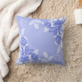 モダン花と葉オーナメント クッション (ブランケット)