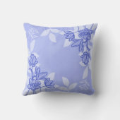 モダン花と葉オーナメント クッション (裏面)