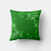 モダン花と葉オーナメント クッション (裏面)