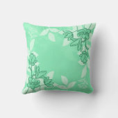 モダン花と葉オーナメント クッション (裏面)