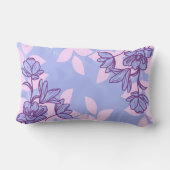 モダン花と葉オーナメント ランバークッション (裏面)