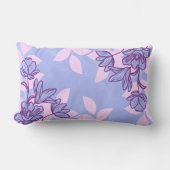 モダン花と葉オーナメント ランバークッション (正面)