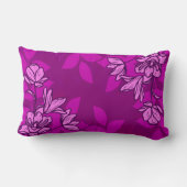 モダン花と葉オーナメント ランバークッション (裏面)