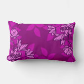 モダン花と葉オーナメント ランバークッション (正面)