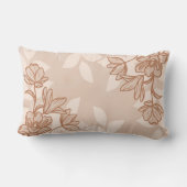 モダン花と葉オーナメント ランバークッション (裏面)