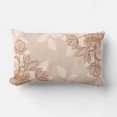 モダン花と葉オーナメント ランバークッション (正面)