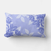 モダン花と葉オーナメント ランバークッション (正面)