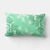 モダン花と葉オーナメント ランバークッション (裏面)