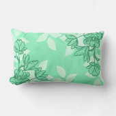 モダン花と葉オーナメント ランバークッション (正面)