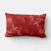 モダン花と葉オーナメント ランバークッション (裏面)