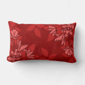 モダン花と葉オーナメント ランバークッション (正面)