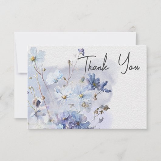 モダン花の花の花 サンキューカード (正面)
