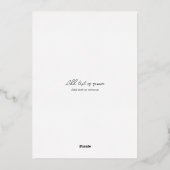 モダン花びら&プロセッコピンクローズブライダルシャワー 箔招待状 (裏面)