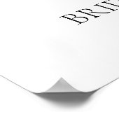 モダン花びら&プロセッコブライダルシャワーウェルカム ポスター (角)