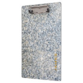 モダン花パーソナライズされた崗岩と金ゴールド クリップボード (左)