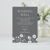 モダン花模様がグレイ結婚を望む エンクロージャーカード (スタンド正面)