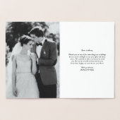 モダン花模様ゴールドフォイル写真結婚の感謝 箔カード (内部)