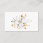 モダン花模様縁ど表示ブライダルシャワー エンクロージャーカード (裏面)