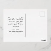 モダン花火おめでとうの写真 箔シーズンポストカード (裏面)