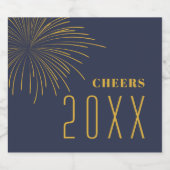 モダン花火大会 スパークリングワインラベル (シングルラベル)