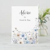 モダン花結婚の アドバイスカード (スタンド正面)