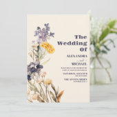 モダン花結婚の 招待状 (スタンド正面)