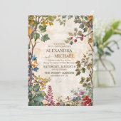 モダン花結婚の 招待状 (スタンド正面)