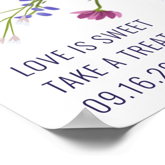 モダン花結婚台本 ポスター (角)