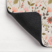 モダン花葉フローラ(ピンクガーリー) マウスパッド (コーナー)