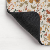 モダン花葉金ゴールドさびガーリーフローラ マウスパッド (コーナー)