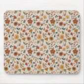 モダン花葉金ゴールドさびガーリーフローラ マウスパッド (正面)