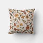 モダン花葉金ゴールドさびガーリー模様 クッション (裏面)