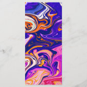 モダン芸術的カラフル抽象芸術結婚s メニュー (裏面)