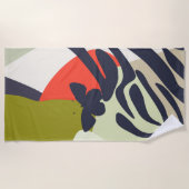 モダン芸術的カラフル抽象芸術 ビーチタオル (正面)