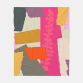 モダン芸術的カラフル抽象芸術 フリースブランケット (正面)