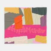 モダン芸術的カラフル抽象芸術 フリースブランケット (正面(横))