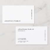 モダン芸術的ミニマルシンプルプロフェッショナルプレーン 名刺 (正面/裏面)