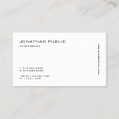モダン芸術的ミニマルシンプルプロフェッショナルプレーン 名刺 (裏面)