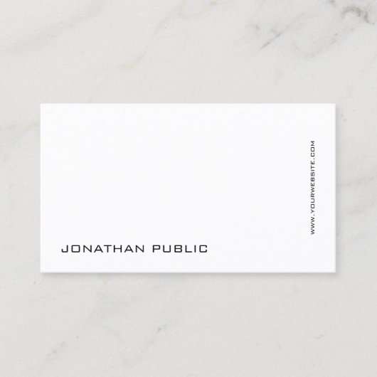 モダン芸術的ミニマルシンプルプロフェッショナルプレーン 名刺 (正面)