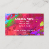 モダン芸術的抽象芸術はっきりしたカラフル 名刺 (裏面)