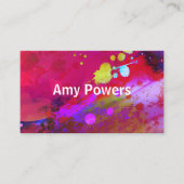 モダン芸術的抽象芸術はっきりしたカラフル 名刺 (正面)