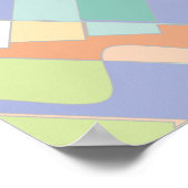 モダン芸術的抽象芸術幾何スタイルクール ポスター (角)