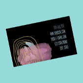 モダン芸術的抽象芸術金ゴールドブラックピンク 名刺