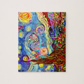 モダン芸術的星の絵画夜 ジグソーパズル (縦)