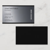 モダン芸術的白黒デザイントレンディープレーン 名刺 (正面/裏面)